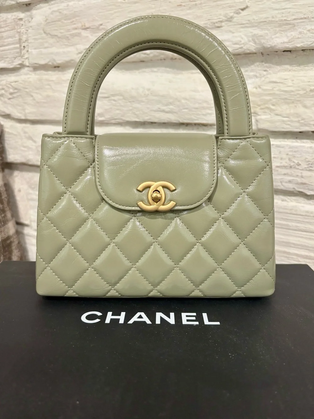 Chanel Nano Kelly Sage Green